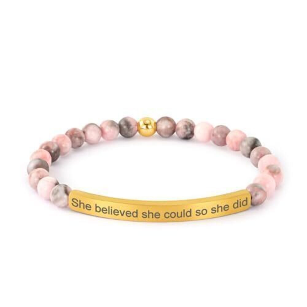 7627 Inspirational Bracelets ,18K Gold Plated Christian Bible Verse Faith